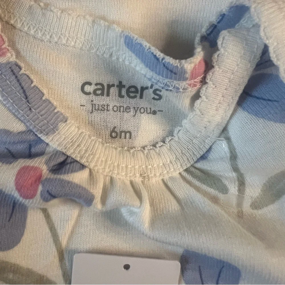 NWT Carter’s Baby Girl Outfit Set Floral Bodysuits & Pants 4 Piece 6M